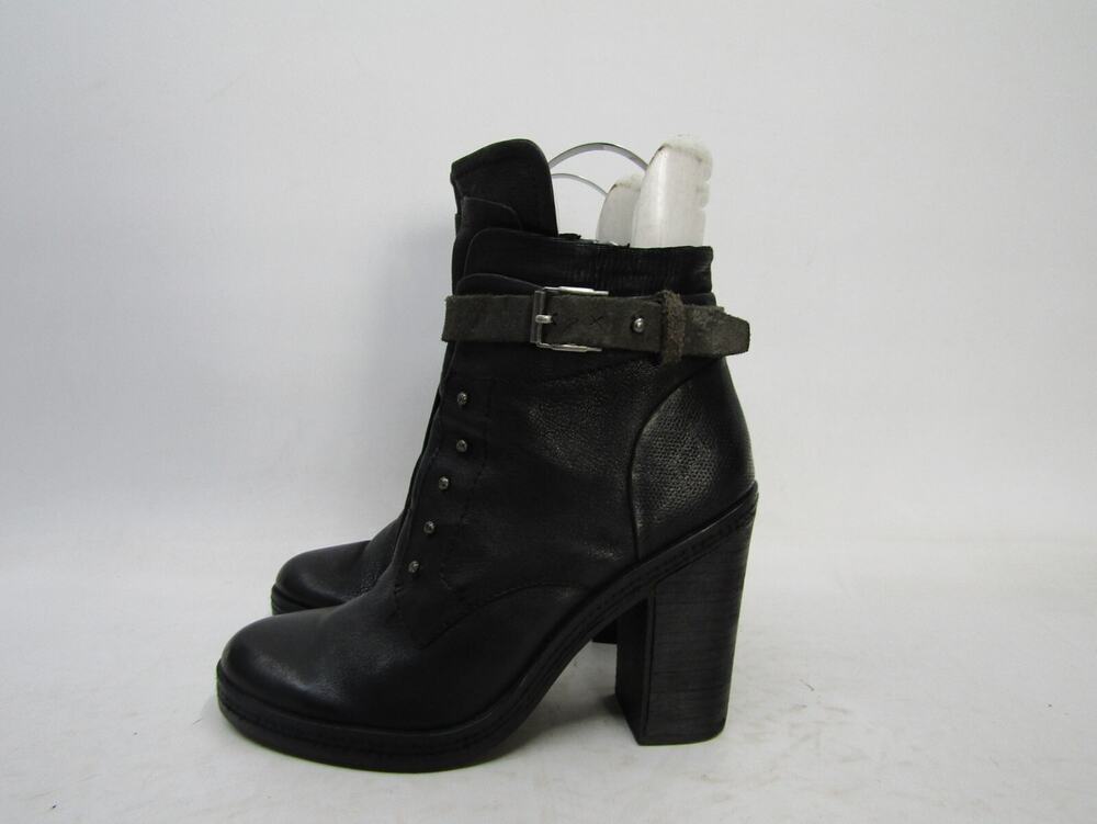 Dolce Vita Womens Size 9.5 M Black Leather Zip Ankle Fashion Boots Bootie